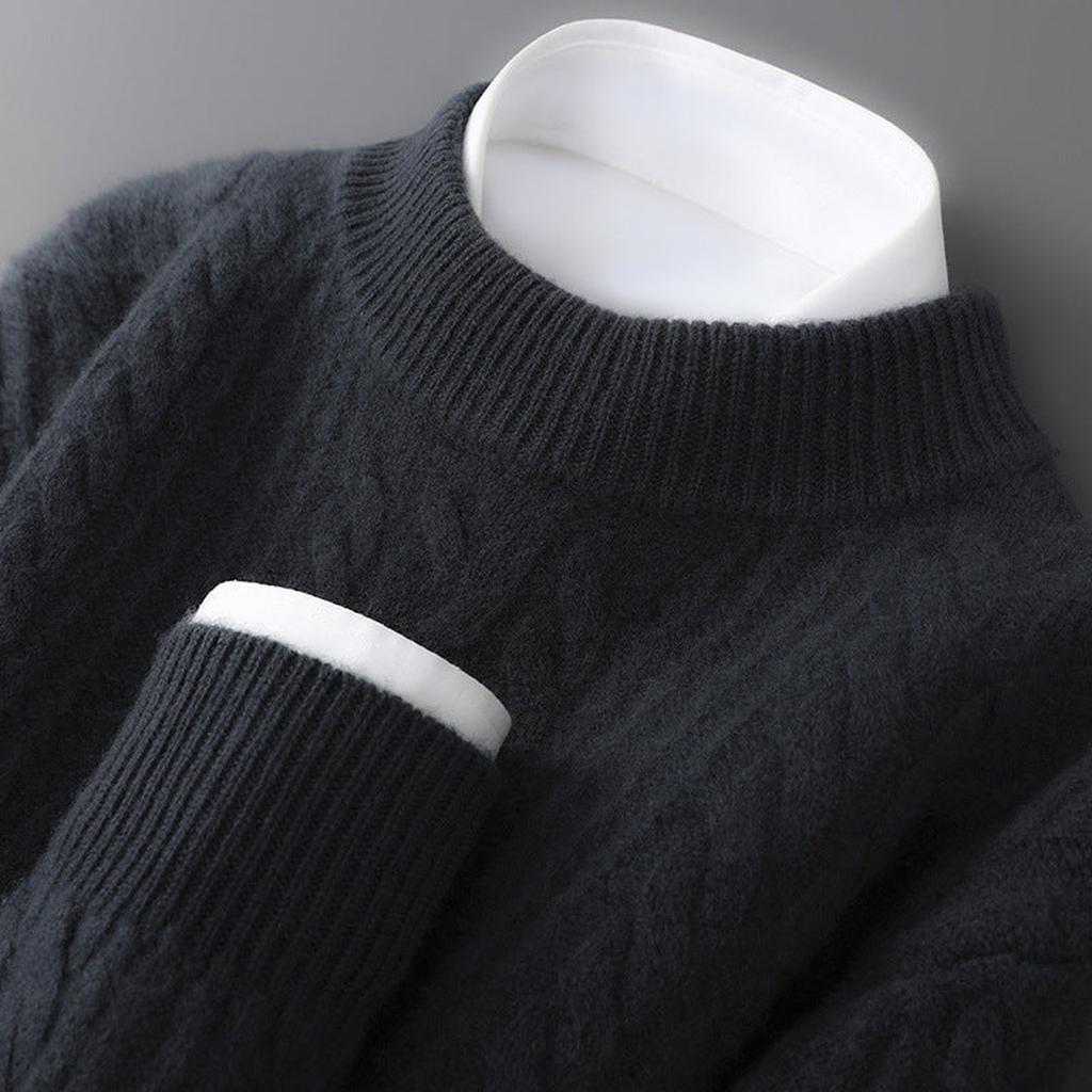 Antje-Luise | Pullover in Kaschmir-Optik mit Zopfmuster