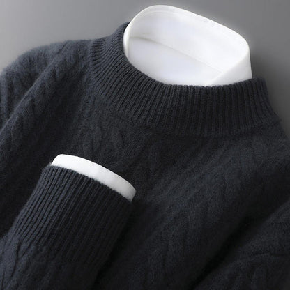 Antje-Luise | Pullover in Kaschmir-Optik mit Zopfmuster