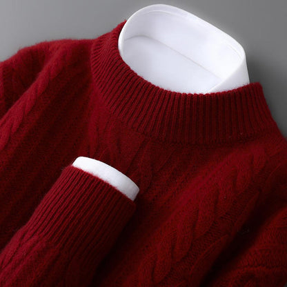 Antje-Luise | Pullover in Kaschmir-Optik mit Zopfmuster