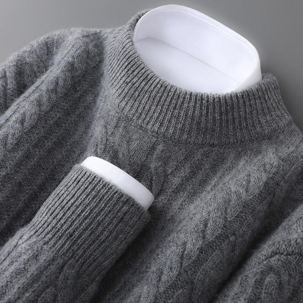 Antje-Luise | Pullover in Kaschmir-Optik mit Zopfmuster
