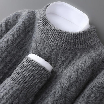 Antje-Luise | Pullover in Kaschmir-Optik mit Zopfmuster