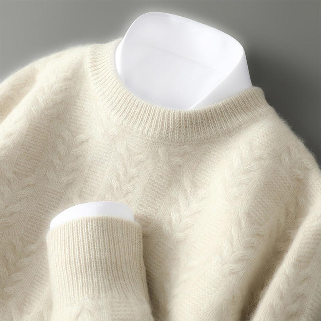 Annika-Luise | Pullover in Kaschmir-Optik mit Zopfmuster
