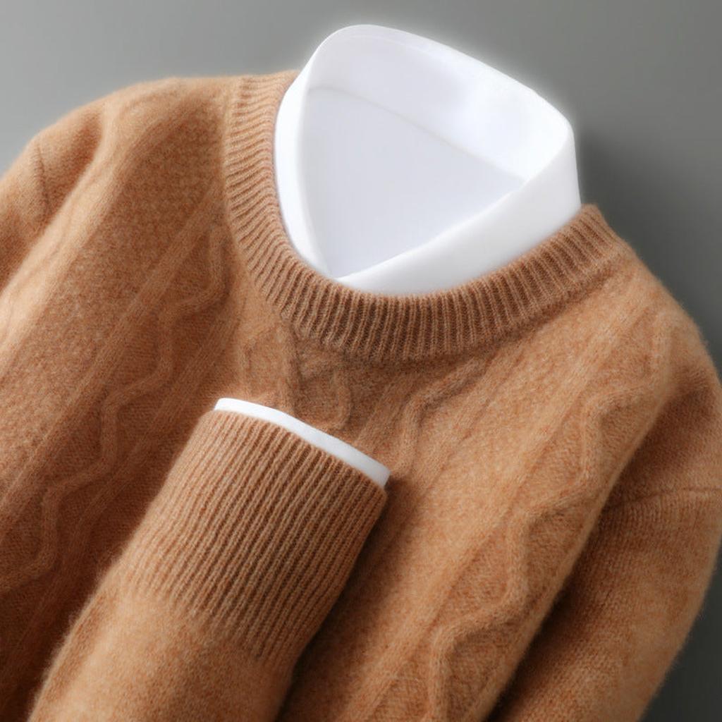 Rita-Marie | Pullover in Kaschmir-Optik mit Zopfmuster