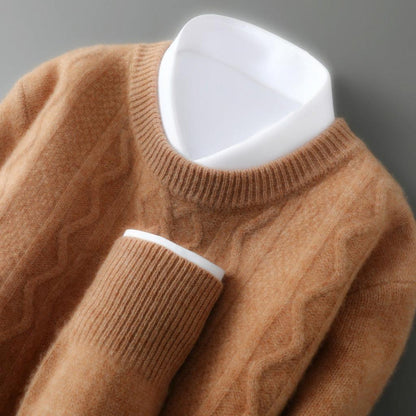 Rita-Marie | Pullover in Kaschmir-Optik mit Zopfmuster