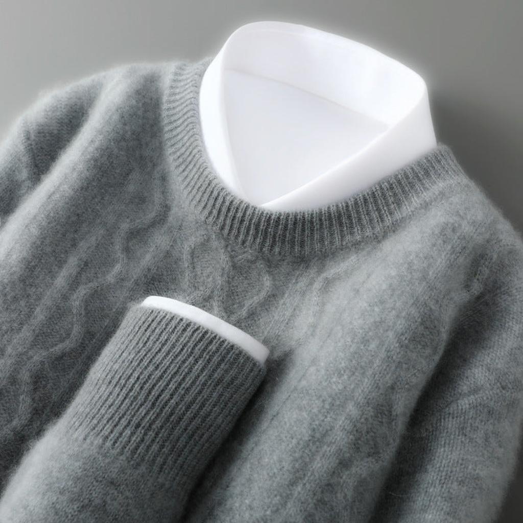 Rita-Marie | Pullover in Kaschmir-Optik mit Zopfmuster