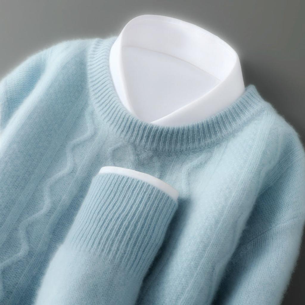 Rita-Marie | Pullover in Kaschmir-Optik mit Zopfmuster