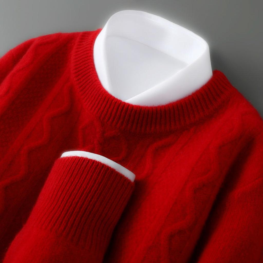 Rita-Marie | Pullover in Kaschmir-Optik mit Zopfmuster