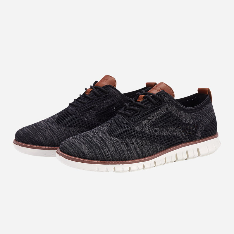 Rolf | Schwarze Strick-Sneaker