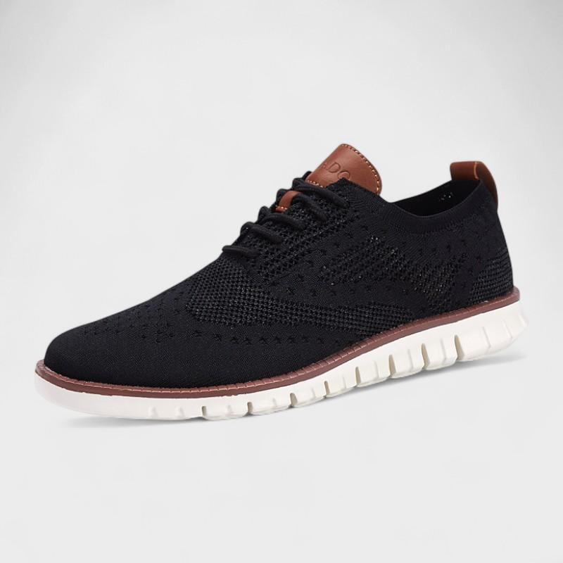 Rolf | Schwarze Strick-Sneaker