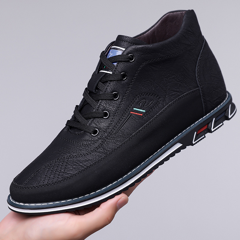 Arne | Schwarze High-Top-Freizeitschuhe