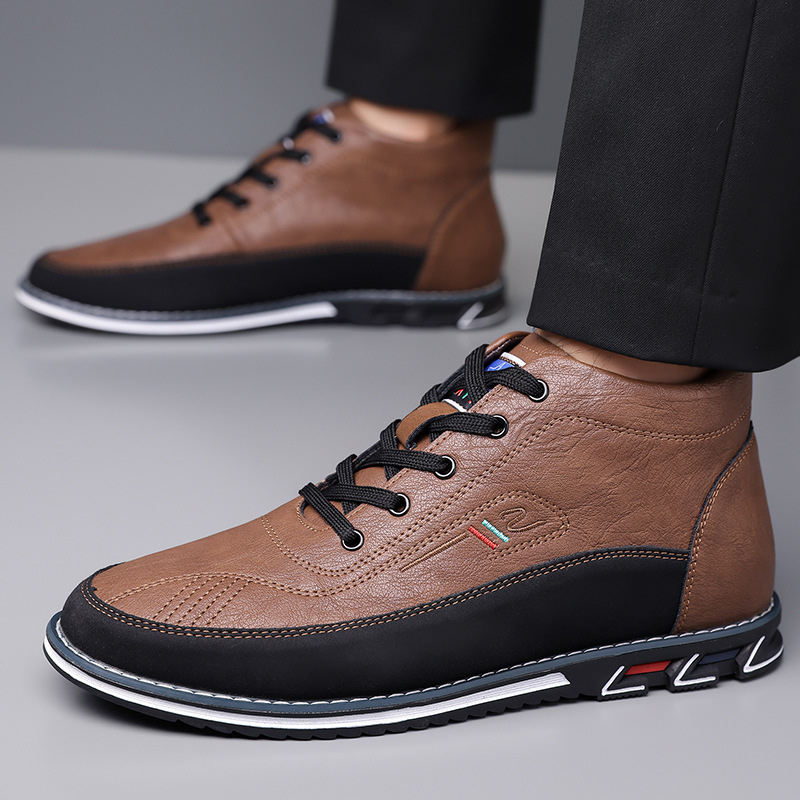 Arne | Schwarze High-Top-Freizeitschuhe