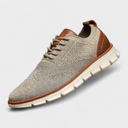 Hendrik | Beige Strick-Freizeitschuhe