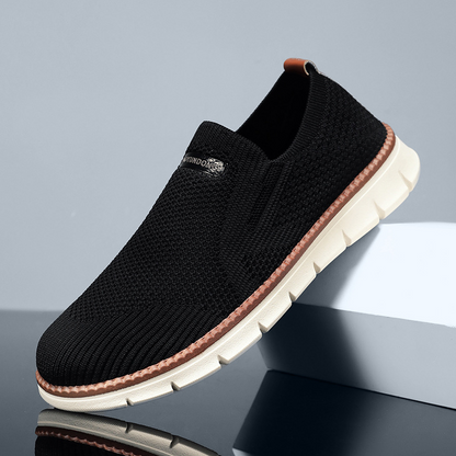 Robert | Schwarze Strick-Slip-on-Sneaker