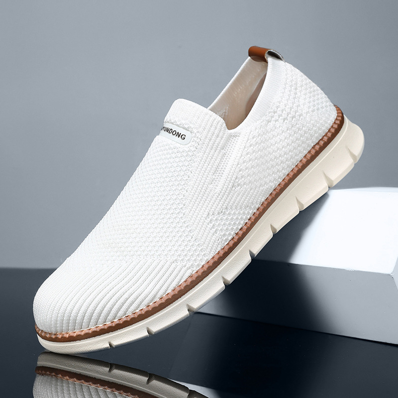 Robert | Schwarze Strick-Slip-on-Sneaker