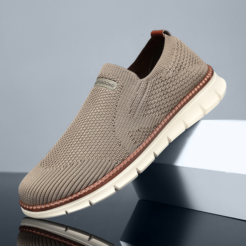 Robert | Schwarze Strick-Slip-on-Sneaker