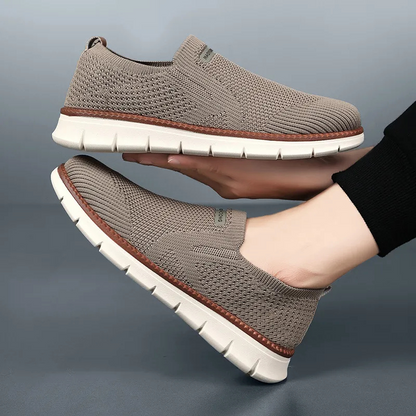 Robert | Schwarze Strick-Slip-on-Sneaker