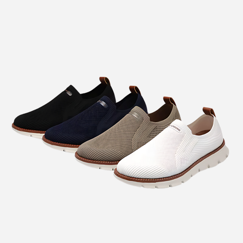Robert | Schwarze Strick-Slip-on-Sneaker