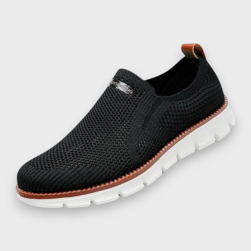 Robert | Schwarze Strick-Slip-on-Sneaker