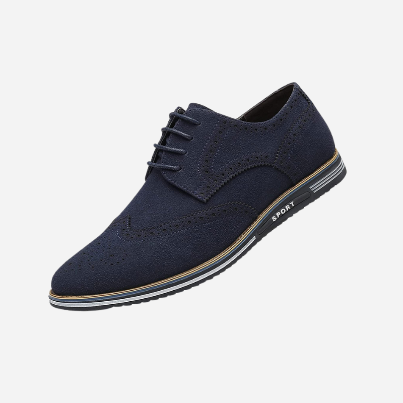 Eduard | Schwarze Derby-Schuhe in Veloursoptik