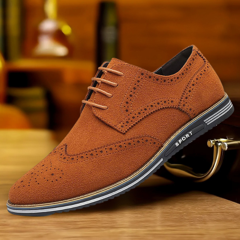 Eduard | Schwarze Derby-Schuhe in Veloursoptik
