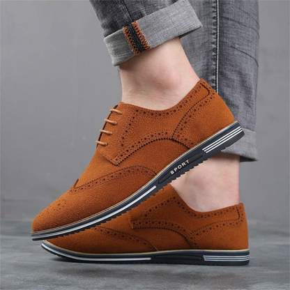 Eduard | Schwarze Derby-Schuhe in Veloursoptik