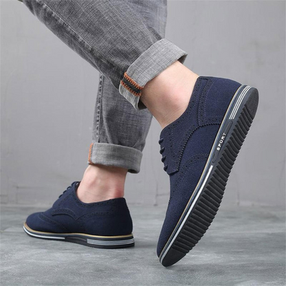 Eduard | Schwarze Derby-Schuhe in Veloursoptik