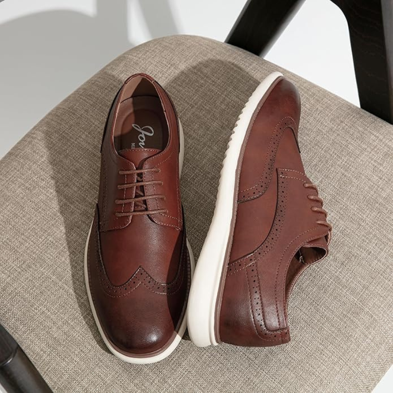 Hans-Dieter | Braune Brogue-Freizeitschuhe