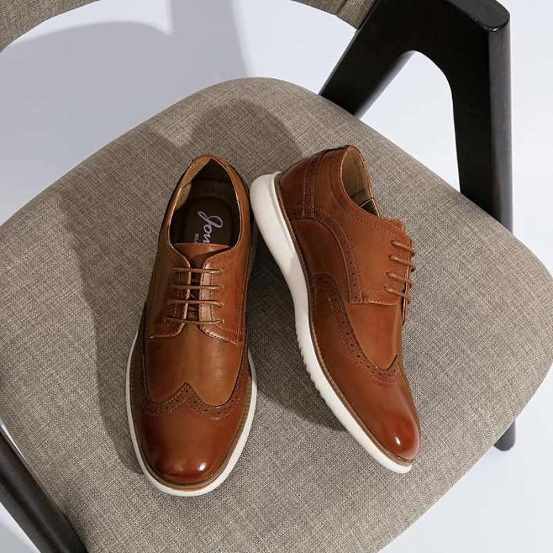 Hans-Dieter | Braune Brogue-Freizeitschuhe