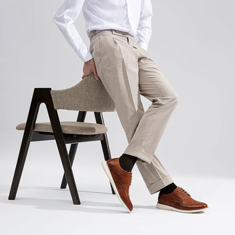 Hans-Dieter | Braune Brogue-Freizeitschuhe