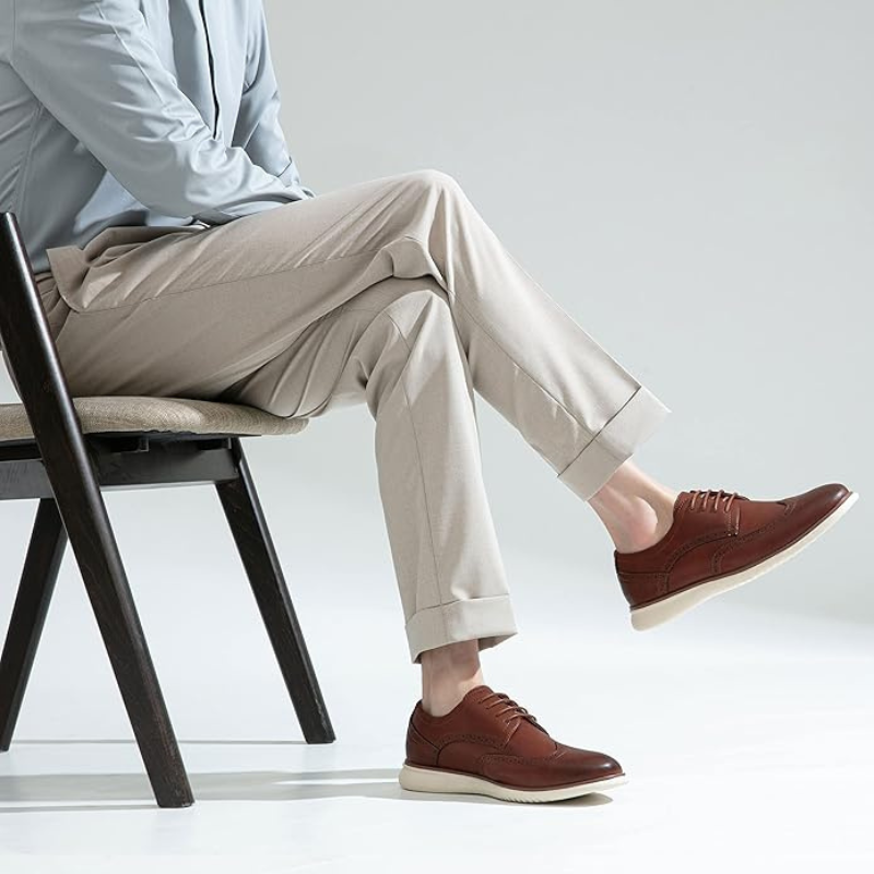 Hans-Dieter | Braune Brogue-Freizeitschuhe
