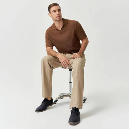 Robert | Braune Derby-Schuhe in Veloursoptik