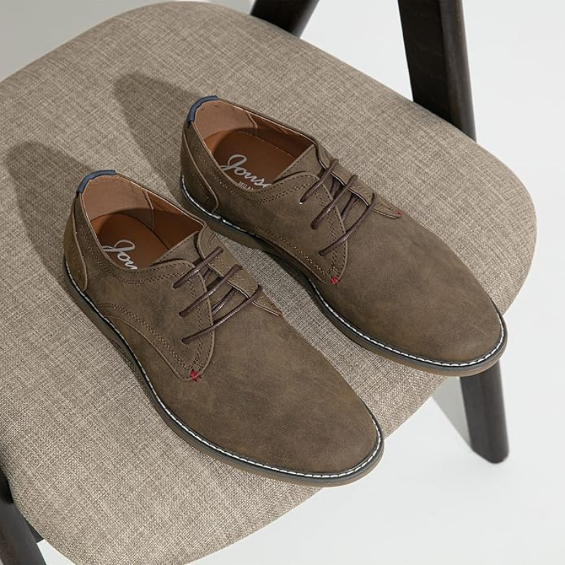 Robert | Braune Derby-Schuhe in Veloursoptik