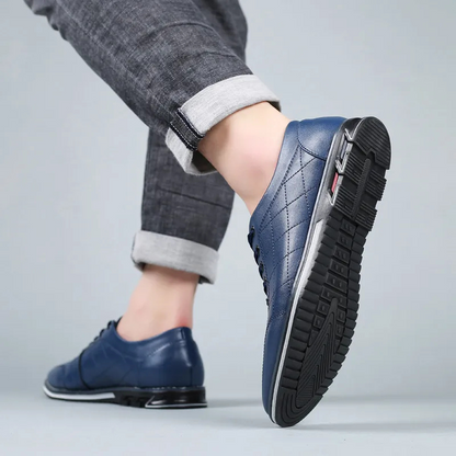 Jakob | Schwarze strukturierte Freizeitschuhe
