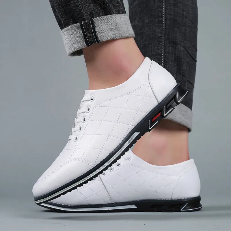 Jakob | Schwarze strukturierte Freizeitschuhe