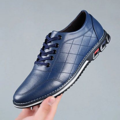 Jakob | Schwarze strukturierte Freizeitschuhe