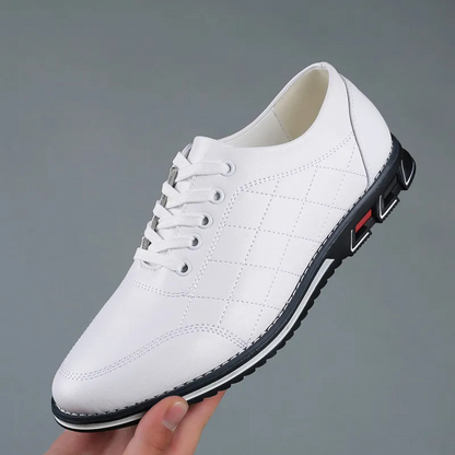Jakob | Schwarze strukturierte Freizeitschuhe