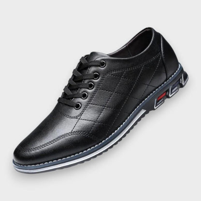 Jakob | Schwarze strukturierte Freizeitschuhe