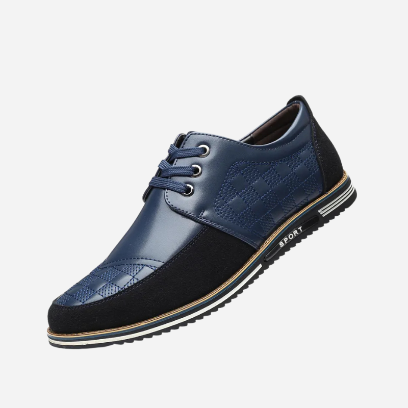 Gerd | Schwarze strukturierte Schnürschuhe