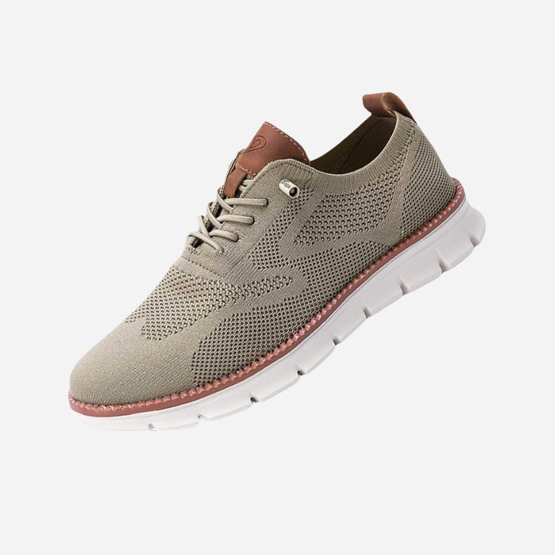 Eduard | Cremefarbene Strick-Sneaker