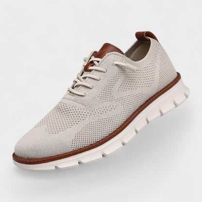 Eduard | Cremefarbene Strick-Sneaker
