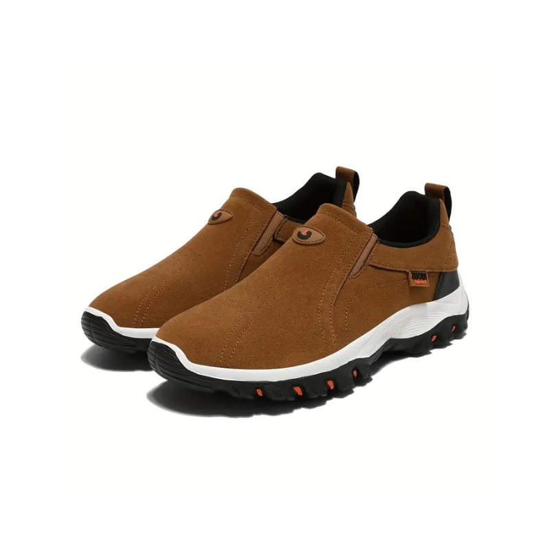 Jens | Cognacfarbene Freizeit-Slipper