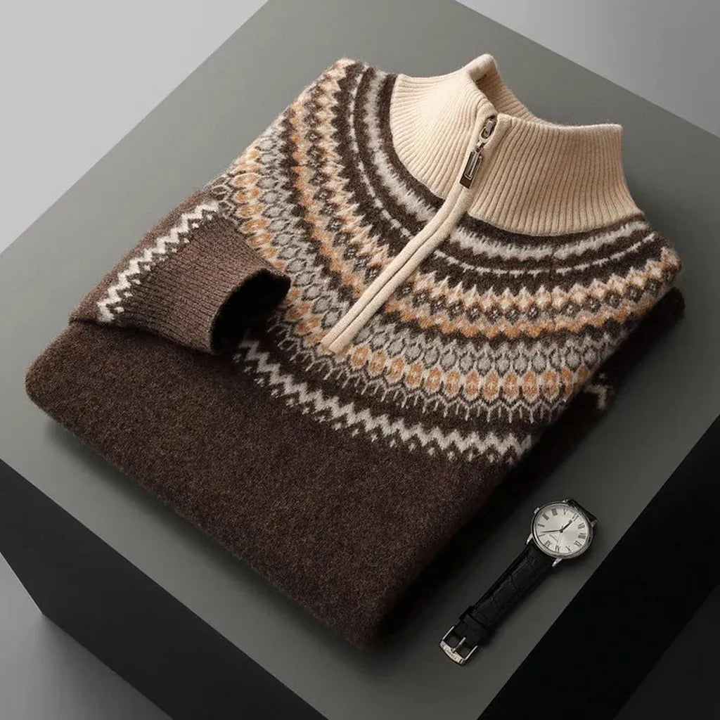 Dorle-Luise | Pullover in Kaschmir-Optik mit alpinem Muster