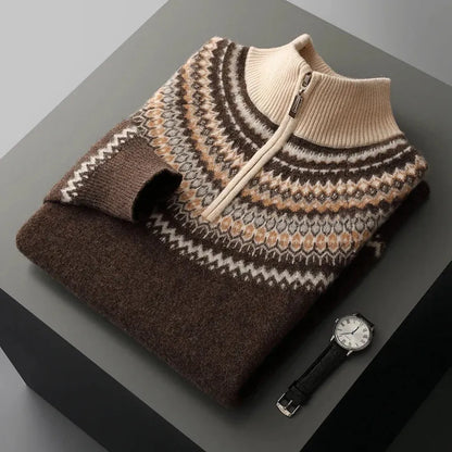 Dorle-Luise | Pullover in Kaschmir-Optik mit alpinem Muster