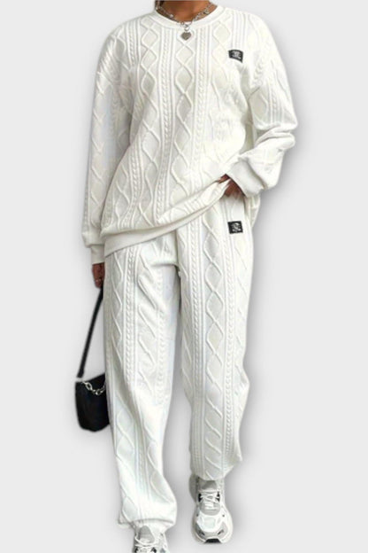 Skye | Zopfmusterpullover & Hose Set