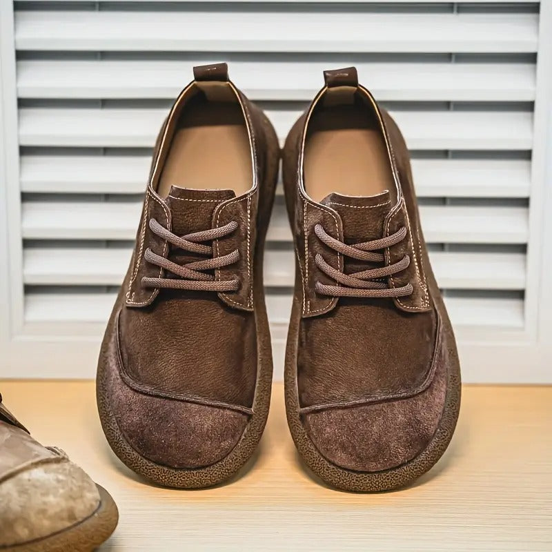Wolfgang | Braune Freizeit-Schnürschuhe
