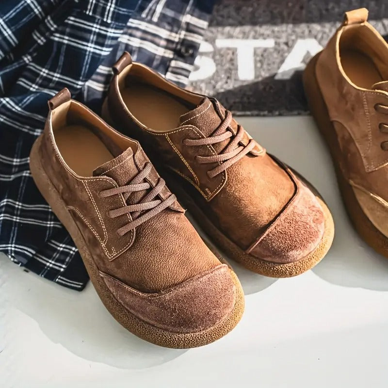 Wolfgang | Braune Freizeit-Schnürschuhe