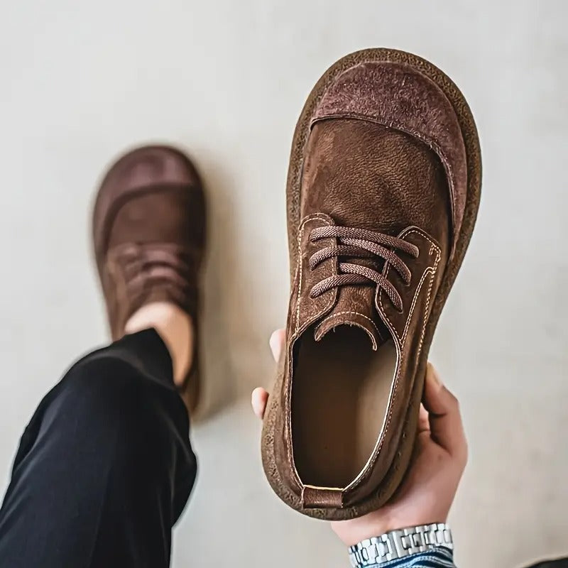 Wolfgang | Braune Freizeit-Schnürschuhe