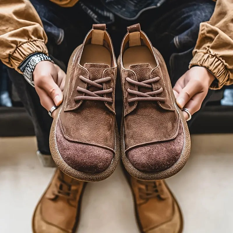 Wolfgang | Braune Freizeit-Schnürschuhe