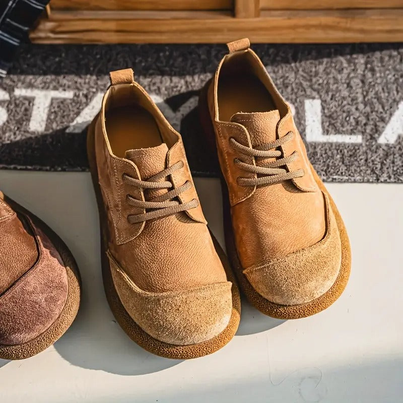 Wolfgang | Braune Freizeit-Schnürschuhe