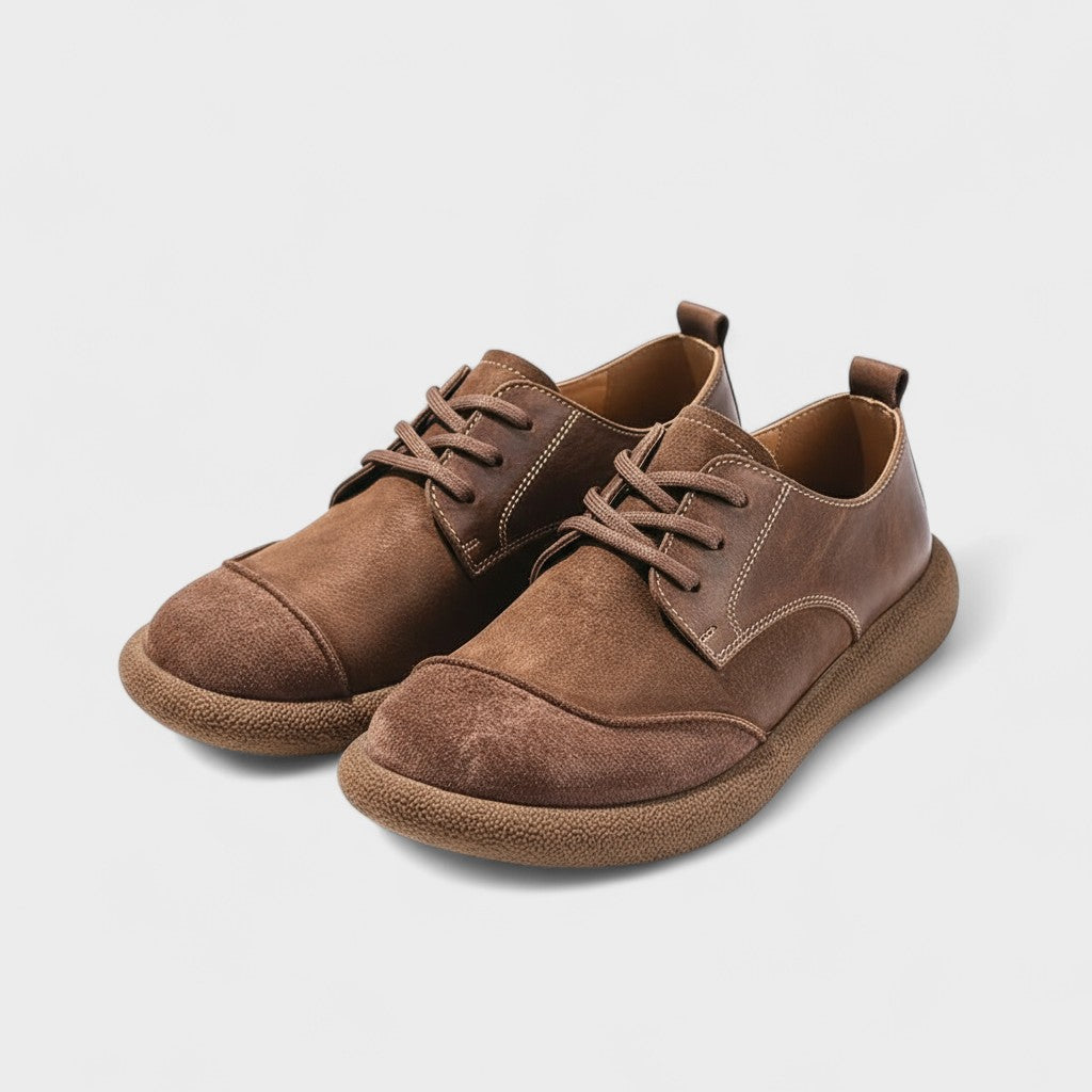 Wolfgang | Braune Freizeit-Schnürschuhe